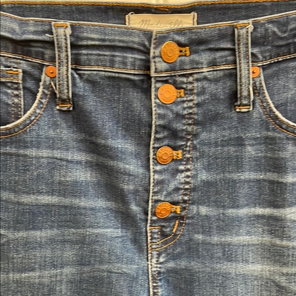 Madewell button front fly Blue Cropped Ankle Jeans - Picture 3 of 8